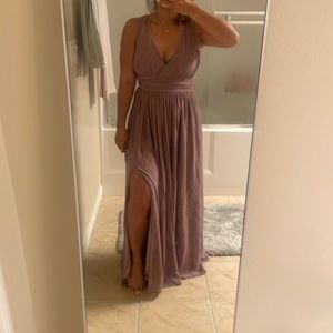 Mauve bridesmaid formal homecoming dress XS